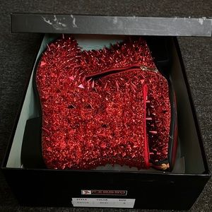 Fashionable red booties